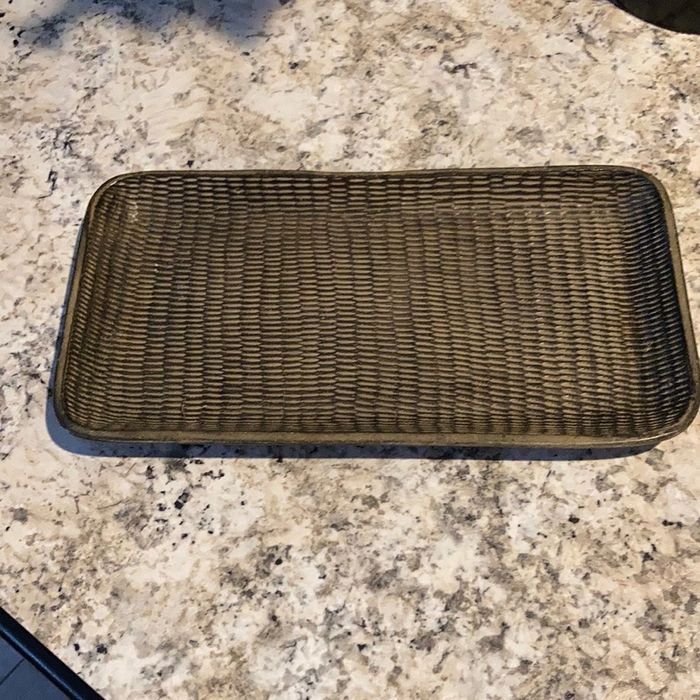 Pier one metal platter